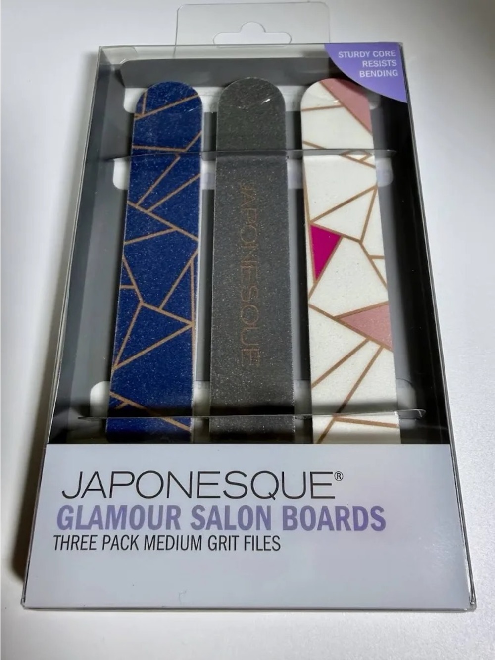 Japonesque Glamour Salon Boards - Blue, Gray, White/Gold Trio